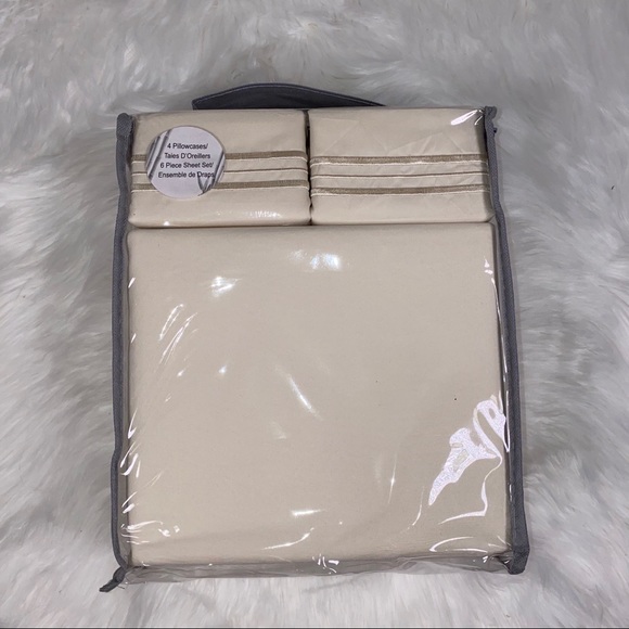 ✨SALE✨Queen 6pc French Vanilla Bedsheets - Picture 3 of 6